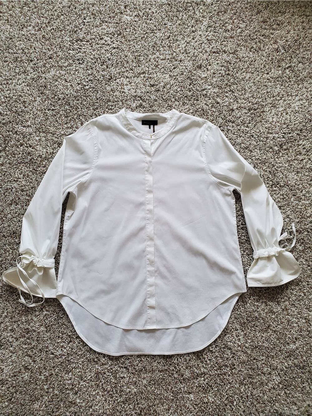 Donna Karan Women's Long Sleeve Button Down Shirt Minimalist Work Blouse Top XL